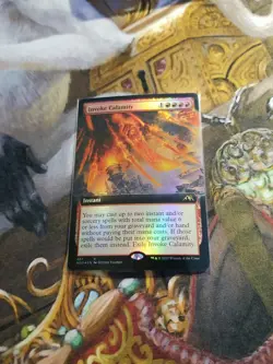 Invoke Calamity Extended Art Foil MTG Kamigawa Neon Dynasty - Pack Fresh - - Image 1