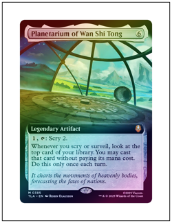 1x Planetarium of Wan Shi Tong, Extended Art Foil, Magic MTG NM - Image 1