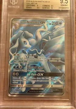 2017 Pokemon Sun & Moon Guardians Rising Full Art Alolan Ninetales GX BCCG 9.5 - Image 2