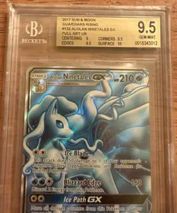 2017 Pokemon Sun & Moon Guardians Rising Full Art Alolan Ninetales GX BCCG 9.5 - Image 3
