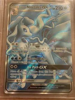 2017 Pokemon Sun & Moon Guardians Rising Full Art Alolan Ninetales GX BCCG 9.5 - Image 4