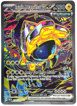 Pokemon Iron Hands ex Prismatic Evolutions 154/131 Special Illustration Rare TCG - Image 1