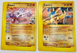 Pokemon Karte TCG Rabauz+Kapoera 63+82/147 Aquapolis No Holo Rare Deutsch LP - Image 1
