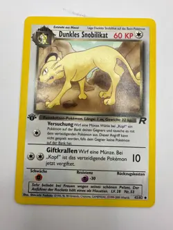 Pokemon Karte TCG Dunkles Snobilikat 42/82 1.Team Rocket Holo Vintage Rare DE EX - Image 2