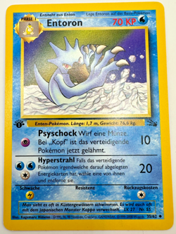 Pokemon Karte TCG Enteron 35/62 1. Fossil No Holo Rare Vintage EX Deutsch - Image 1