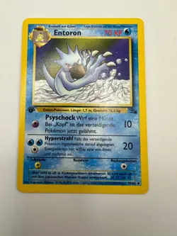 Pokemon Karte TCG Enteron 35/62 1. Fossil No Holo Rare Vintage EX Deutsch - Image 2