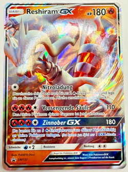 Pokemon Karte TCG Reshiram GX SM137 Black Star Promo Vintage Holo Rare Deutsch - Image 1