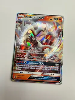 Pokemon Karte TCG Reshiram GX SM137 Black Star Promo Vintage Holo Rare Deutsch - Image 2