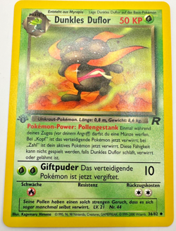 Pokemon Karte TCG Dunkles Duflor 36/82 1.Team Rocket no Holo Vintage Deutsch EX - Image 1