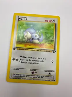 Pokemon Karte TCG Dratini 53/82 1.Team Rocket Holo Vintage Rare Deutsch EX - Image 2