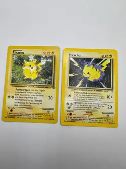 Pokemon Karte TCG Pikachu 60/64+70/111 Neo Genesis no Holo Vintage Deutsch LP - Image 2
