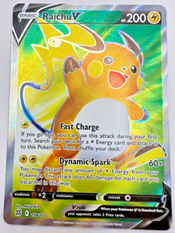 Pokemon Karte TCG Raichu V 158/172 Strahlende Sterne Holo Rare Englisch NM - Image 1