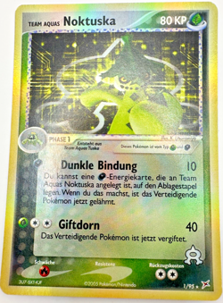 Pokemon Karte TCG Noktuska 1/95 Team Magma&Aqua Holo Fullart Rare LP Deutsch - Image 1