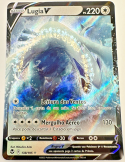 Pokemon Karte TCG Lugia V 138/195 Silberne Sturmwinde Portugisisch NM - Image 1