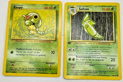 Pokemon Karte TCG Raupy+Safcon 45+54/102 1.Basis Set No Holo Rare LP Deutsch - Image 1