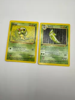Pokemon Karte TCG Raupy+Safcon 45+54/102 1.Basis Set No Holo Rare LP Deutsch - Image 2