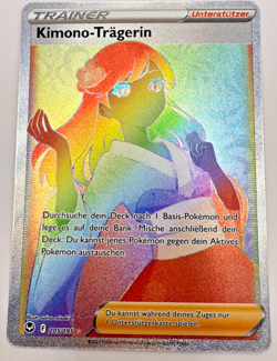 Pokemon Karte TCG Kimono Tragerin 205/195 Silberne Sturmwinde Holo Deutsch NM - Image 1