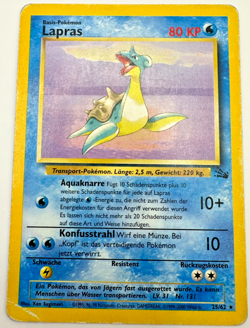 Pokemon Karte TCG Lapras 25/62 Fossil No Holo Rare Vintage WOTC Deutsch GD - Image 1