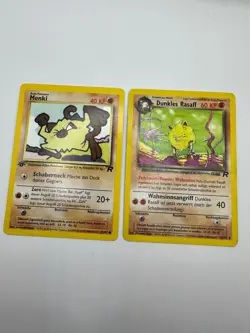 Pokemon Karte TCG Dunkles Rasaff 43+61/82 1.Team Rocket Vintage Rare Deutsch LP - Image 2