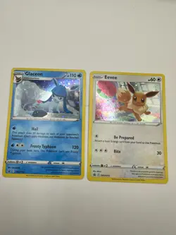 Pokemon Karte TCG Glaziola+Evoli SWSH192+212 Black Star Promo Holo Rare Englisch - Image 2