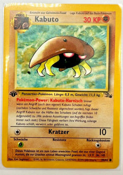 Pokemon Karte TCG Kabuto 50/62 1. Fossil No Holo Rare Vintage WOTC EX DE - Image 1