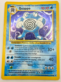 Pokemon Karte TCG Quappo 13/102 Basis Set Holo Vintage Rare LP Deutsch - Image 1
