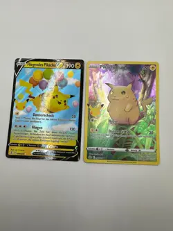 Pokemon Karte TCG Flying Pikachu V 005+006/025 Celebrations Holo Rare Deutsch NM - Image 2