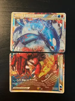 Lot 2 Cartes Pokemon Kyogre & Groudon Legende 87/90 + 88/90 Indomptable Francais - Image 1