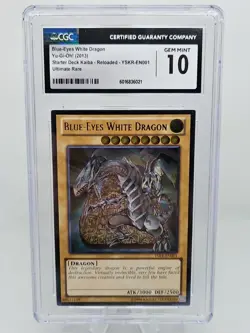 Blue-Eyes White Dragon YSKR-EN001 Kaiba Reloaded Yu-Gi-Oh Ultimate Rare CGC 10 - Image 1