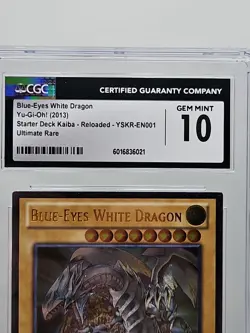 Blue-Eyes White Dragon YSKR-EN001 Kaiba Reloaded Yu-Gi-Oh Ultimate Rare CGC 10 - Image 2