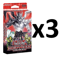 Yugioh TCG Hero Strike UNLIMITED Structure Deck 3x Lot (3 Decks) SEALED! - Image 1