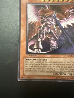 YU-GI-OH! SOD-EN008 HORUS THE BLACK FLAME DRAGON LV8 Ultimate 1st Edition LP - Image 4