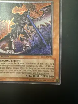 YU-GI-OH! SOD-EN008 HORUS THE BLACK FLAME DRAGON LV8 Ultimate 1st Edition LP - Image 5