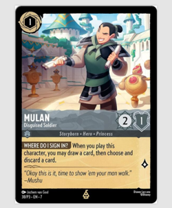 Mulan - Disguised Soldier 38 Disney Lorcana Promo Cards Cold Foil - Image 1