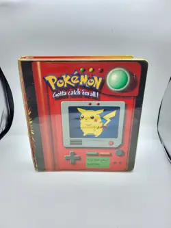 Vintage 1999 Pokemon Binder Official Nintendo TCG 3-Ring Card Album Folder - Image 1