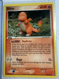 Pokemon TCG Ditto (Charmander) Non-Holo Card 37/113 Delta Species - Image 1