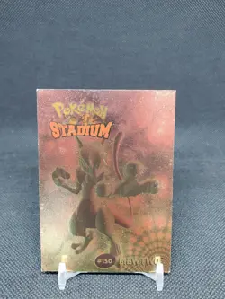 Mewtwo #150 Pokemon Stadium Danone Holo MP Pokemon Card - Image 1