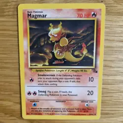 MAGMAR 39/62 POKEMON CARD (FOSSIL SET) - Image 1