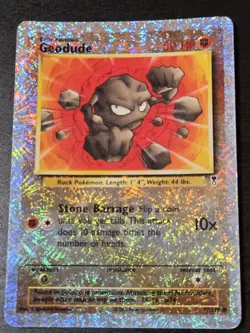 Pokemon TCG Geodude 77/110 Legendary Collection Reverse Holo Firework Card - Image 1