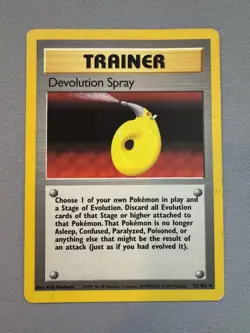 Devolution Spray 72/102 Base Set Rare Trainer - WOTC Pokemon Card - Image 1