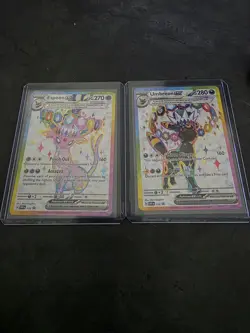 Umbreon 176 & Espeon 175 Promo Cards Prismatic Evolutions NM - Image 1