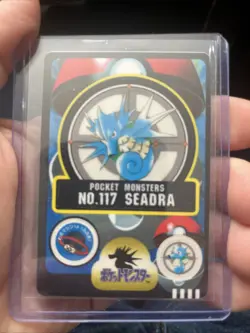 Pokemon Card Japanese - Seadra No. 117 - Sealdass Sticker - Bandai - Image 1