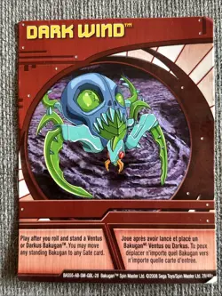 Bakugan:New Vestroia | Dark Wind ??Red Ability Card | 28/48n - Image 3
