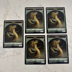 Magic the Gathering MTG Snake Tokens Set of 5 - Image 1