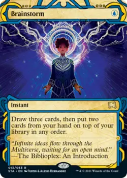 Mint/Near-Mint, English - 1 x MTG Brainstorm - Foil-Etched Strixhaven: Mystical - Image 1