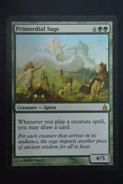 Magic The Gathering MTG PRIMORDIAL SAGE Ravnica: City of Guilds LP Played - Image 1