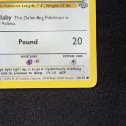 Jigglypuff 54/64 Jungle 1st Edition Non holo wotc pokemon card 1999 rare vintage - Image 5