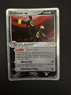 Pokemon EX Unseen Forces Holo Card Umbreon EX 112/115 - Image 1