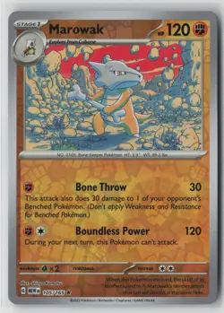 Marowak 105/165 Pokemon TCG Scarlet & Violet 151 Reverse Holo (Light Play) LP 1 - Image 1