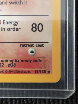 Pokemon TCG Ninetales Base Set 2 13/130 Holo Rare Unlimited LP - Image 5